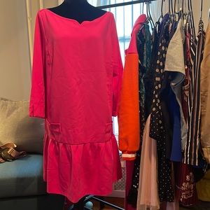 Victoria Beckham Pink knee length dress
